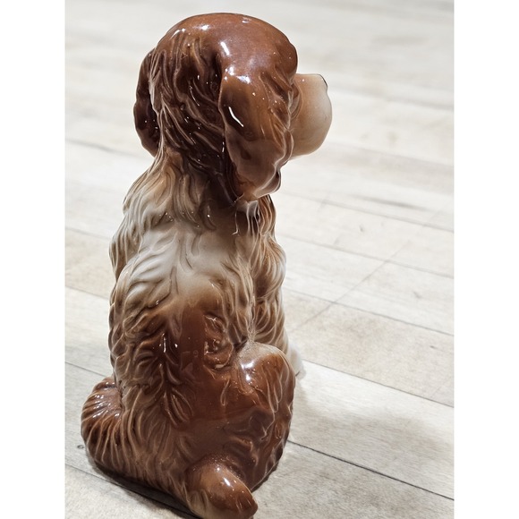 Vintage BONE CHINA BROWN DOG SPANIEL FIGURINE DEPT 20 4 IN - Picture 5 of 8